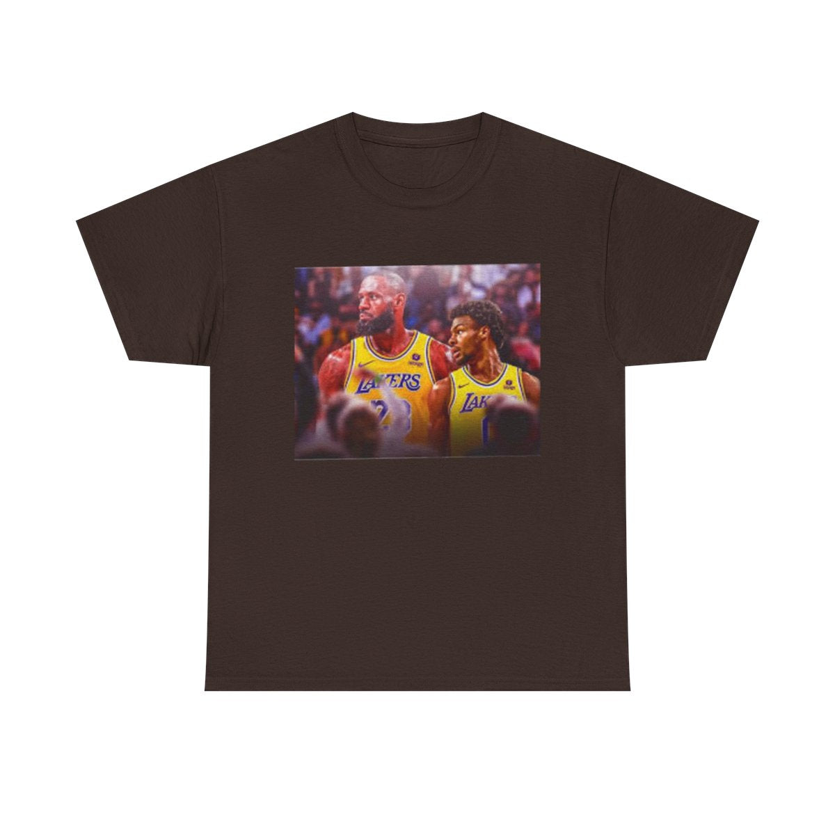 LeBron and Bronny James T-Shirt Front and Back